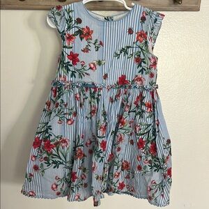Floral Striped Kids Dress